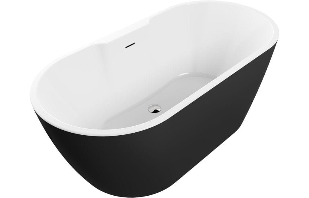 Freestanding 1655x745x580mm 0TH Bath Black One Stop Bathroom