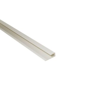 1-Part 8mm End Profile | White | Plastic Cladding Trim | 2700mm