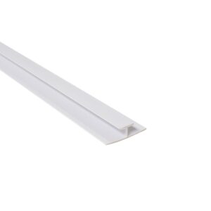 10.5mm Mid Joint – White – Plastic | PVC Bathroom Cladding Trim