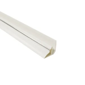 Cornice Moulding | White with Chrome Strip | Bathroom Cladding Trim | 2700mm