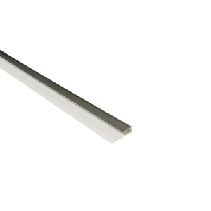 1-Part 5mm End Profile | Chrome | Plastic Cladding Trim | 2600mm