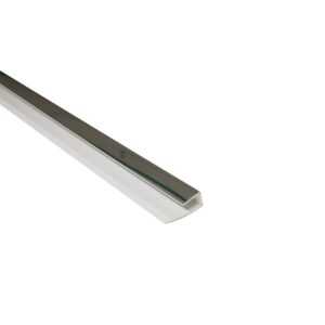 1-Part 8mm End Profile | Chrome | Plastic Cladding Trim | 2600mm