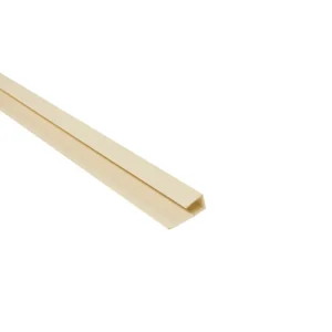 1-Part 8mm End Profile | Beige | Plastic Cladding Trim | 2600mm