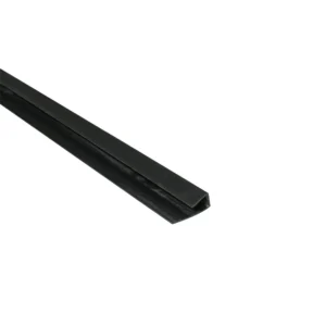 1-Part 8mm End Profile | Black | Plastic Cladding Trim | 2600mm