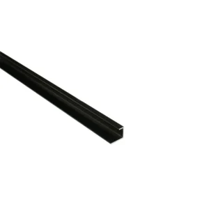 Decortrim – 1-Part 8mm End Profile – Black – Metal | Metal Bathroom Cladding Trim