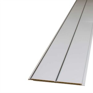 Decorceil Gloss White / Chrome V 2.7m PVC Ceiling Cladding Panel | 2700mmx200mm (Per Panel)