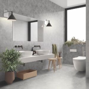 Dumafloor Concrete Beton SPC Stone Effect Floor Tile | 650x375mm Pack of 8 (1.95m²)