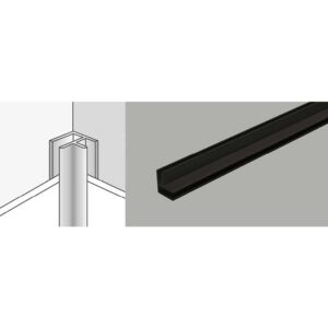 Dumawall Plus Aluminium Corner Profile Black | Black Cladding Trim