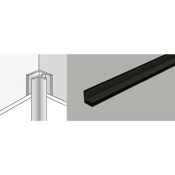 Dumawall Plus Aluminium Corner Profile Black | Black Cladding Trim ...