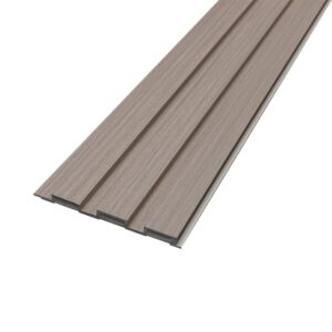 Thermo-Slat Ash Grey PVC Slat Panel | 2600x200mm Thermally Insulated Feature Wall Cladding (Per Panel)