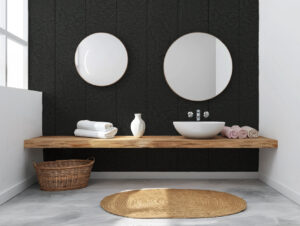Elegance Mineral Black Granite PVC Wall Cladding | 2700x300mm Bathroom Cladding