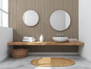 Elegance Mineral Quarried Beige PVC Wall Cladding | 2700x300mm Bathroom Cladding