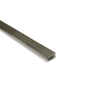 2-Part 8mm End Profile | Chrome | Plastic Cladding Trim | 2600mm