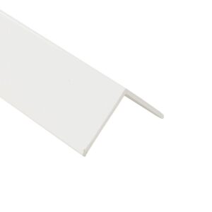 Decortrim – 20mm x 20mm x 2.6m – Metal External Angle Trim – White | Metal Bathroom Cladding Trim