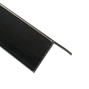 Decortrim – 20mm x 20mm x 2.6m – Metal External Angle Trim – Gloss Black | Metal Bathroom Cladding Trim