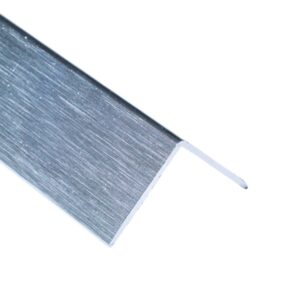 Decortrim – 20mm x 20mm x 2.6m – Metal External Angle Trim – Brushed Silver | Metal Bathroom Cladding Trim