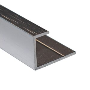 Decortrim – 10.5mm x 2.4m – Metal Starter / End Trim – Brushed Metal | Metal Bathroom Cladding Trim