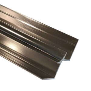 Decortrim – 10.5mm x 2.4m – Metal Internal Corner Trim – Bright Polished | Metal Bathroom Cladding Trim