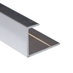 Decortrim – 10.5mm x 2.4m – Metal Starter / End Trim – Bright Polished | Metal Bathroom Cladding Trim