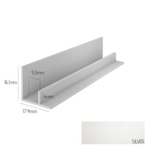 Silver Kerradeco Inner Corner Trim | VOX Kerradeco Interior Wall Cladding Trim
