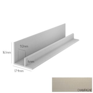 Champagne Kerradeco Inner Corner Trim | VOX Kerradeco Interior Wall Cladding Trim