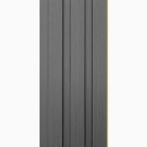 Thermo-Slat Charcoal Grey PVC Slat Panel | 2600x200mm Thermally Insulated Feature Wall Cladding (Per Panel)