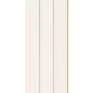 Thermo-Slat Charcoal White PVC Slat Panel | 2600x200mm Thermally Insulated Feature Wall Cladding (Per Panel)