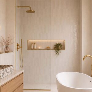 Tactura Flow Oyster Solid Wall Panel | 2600 x 900mm